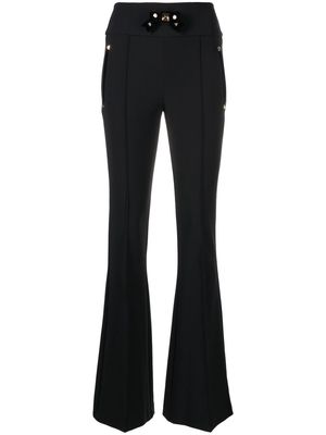 Elisabetta Franchi high-waisted bootcut trousers - Black
