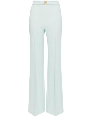 Elisabetta Franchi high-waisted crepe palazzo trousers - Green