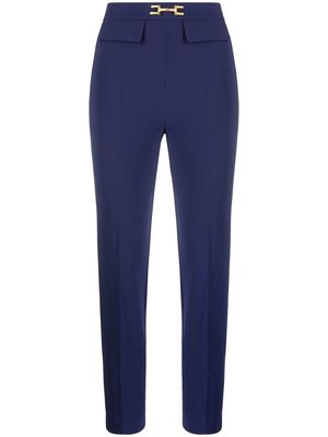 Elisabetta Franchi high-waisted cropped trousers - Blue