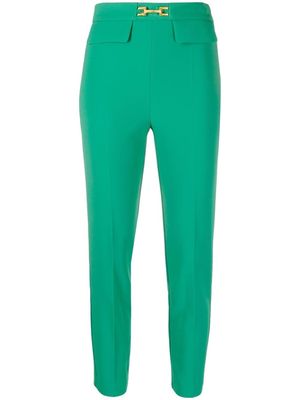 Elisabetta Franchi high-waisted cropped trousers - Green
