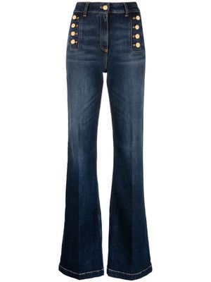 Elisabetta Franchi high-waisted flared jeans - Blue