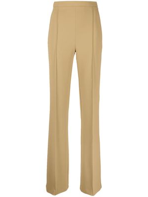 Elisabetta Franchi high-waisted flared trousers - Brown