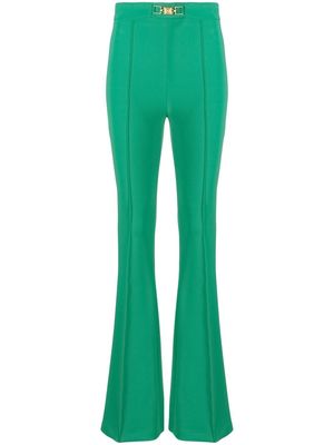 Elisabetta Franchi high-waisted flared trousers - Green
