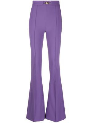 Elisabetta Franchi high-waisted flared trousers - Purple