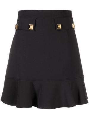 Elisabetta Franchi high-waisted peplum mini-skirt - Black
