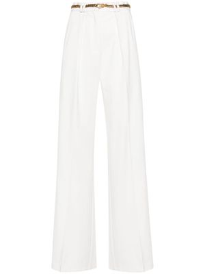 Elisabetta Franchi high-waisted straight-leg trousers - White