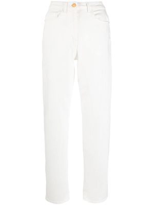 Elisabetta Franchi high-waisted straight trousers - White