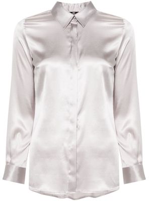 Elisabetta Franchi inverted-pleat detail blouse - Grey