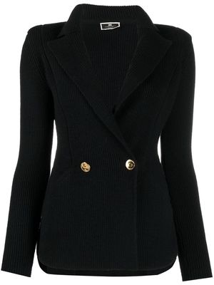 Elisabetta Franchi knitted double-breasted cardigan - Black