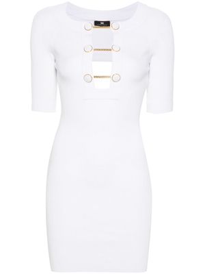 Elisabetta Franchi knitted mini dress - White