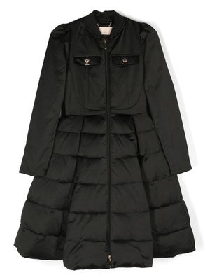 Elisabetta Franchi La Mia Bambina A-line padded coat - Black