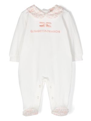 Elisabetta Franchi La Mia Bambina embroidered-logo pyjamas - Neutrals