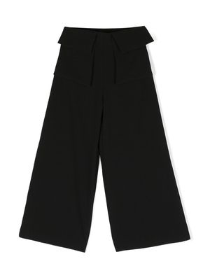 Elisabetta Franchi La Mia Bambina flap-pockets straight-leg trousers - Black