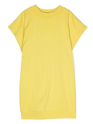 Elisabetta Franchi La Mia Bambina logo-appliqué jersey dress - Yellow