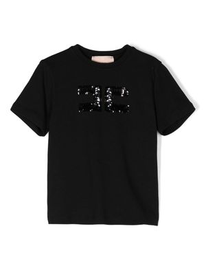 Elisabetta Franchi La Mia Bambina logo-embellished T-shirt - Black