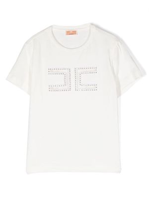 Elisabetta Franchi La Mia Bambina logo-embellished T-shirt - White