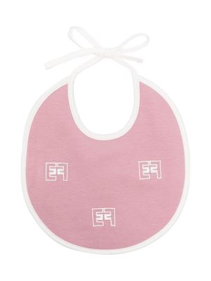 Elisabetta Franchi La Mia Bambina logo-embroidered cotton bib - Pink