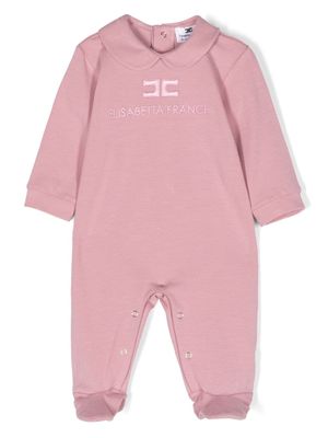 Elisabetta Franchi La Mia Bambina logo-embroidered cotton pajamas - Pink