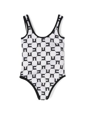 Elisabetta Franchi La Mia Bambina monogram-pattern swimsuit - Neutrals
