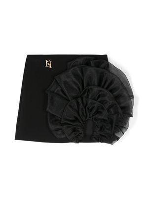 Elisabetta Franchi La Mia Bambina ruffled-detail mini skirt - Black