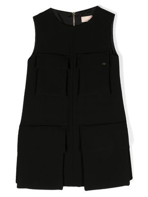 Elisabetta Franchi La Mia Bambina sleeveless cargo-pocket dress - Black