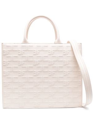 Elisabetta Franchi large Bold monogram tote bag - White