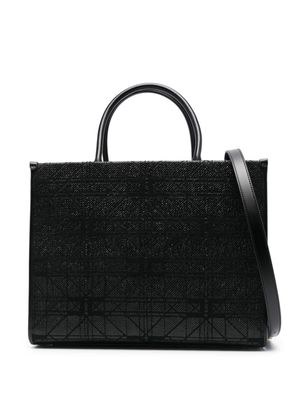 Elisabetta Franchi large patterned-jacquard bag - Black