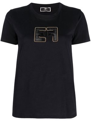 Elisabetta Franchi logo-embroidered T-shirt - Black