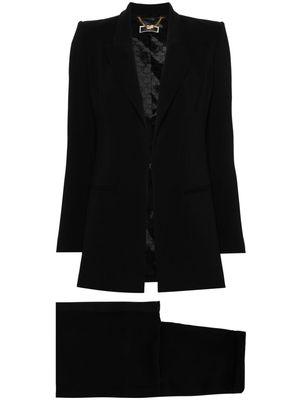 Elisabetta Franchi logo-plaque flared suit - Black