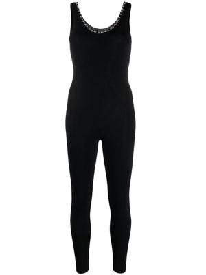 Elisabetta Franchi logo-print jumpsuit - Black