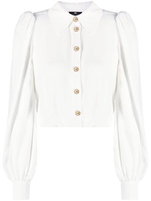 Elisabetta Franchi long-sleeve button-fastening blouse - White