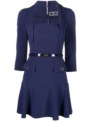 Elisabetta Franchi long-sleeve knitted dress - Blue