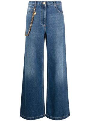 Elisabetta Franchi low-rise wide-leg jeans - Blue
