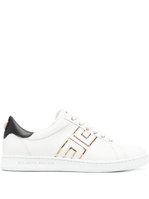 Elisabetta Franchi low-top leather sneakers - White
