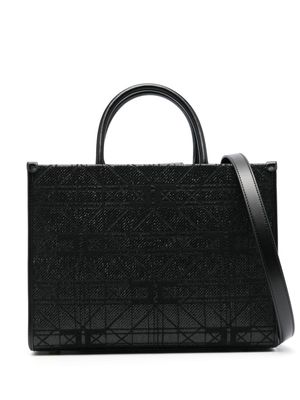 Elisabetta Franchi medium patterned-jacquard bag - Black