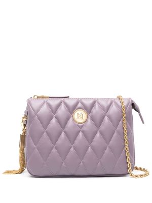 Elisabetta Franchi medium quilted crossbody bag - Purple