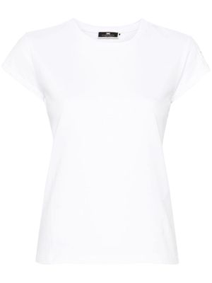 Elisabetta Franchi monogram-embroidered cotton T-shirt - White