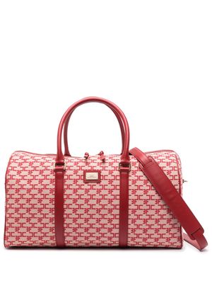 Elisabetta Franchi monogram-jacquard luggage bag - Pink