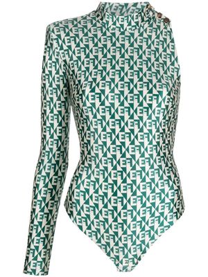 Elisabetta Franchi monogram-pattern bodysuit - Neutrals