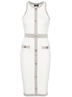 Elisabetta Franchi monogram-pattern dress - White