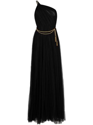 Elisabetta Franchi one-shoulder tulle dress - Black