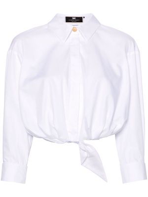 Elisabetta Franchi open-back cotton shirt - White
