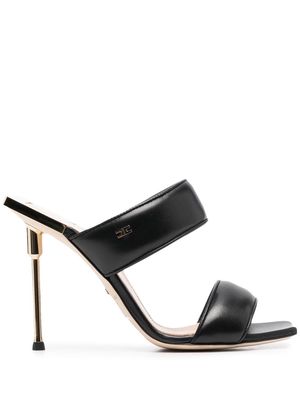 Elisabetta Franchi padded-strap open-toe mules - Black