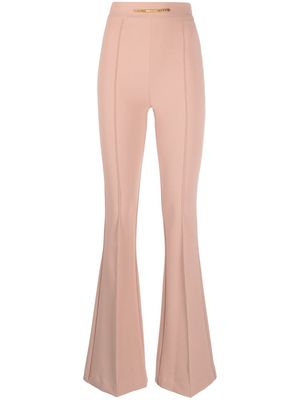 Elisabetta Franchi Palazzo horsebit-detail trousers - Pink