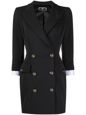 Elisabetta Franchi peak-lapel tailored dress - Black