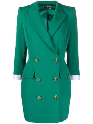 Elisabetta Franchi peak-lapel tailored dress - Green