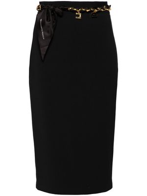 Elisabetta Franchi pencil crepe midi skirt - Black