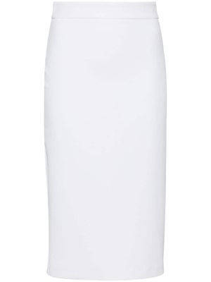 Elisabetta Franchi pencil crepe midi skirt - White