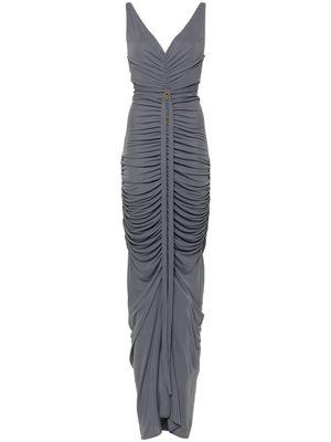 Elisabetta Franchi Red Carpet gathered gown - Grey