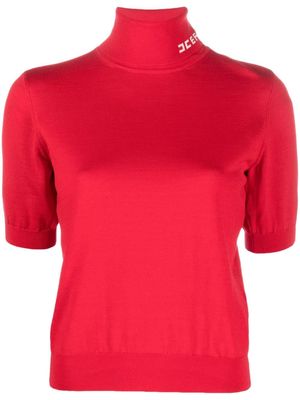 Elisabetta Franchi roll-neck knit top - Red